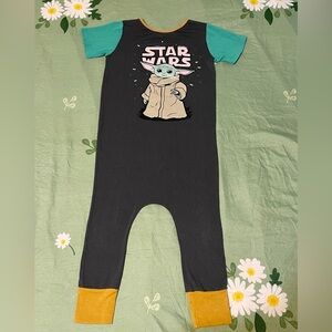 Rags to Raches Star Wars baby yoda the child rags romper
